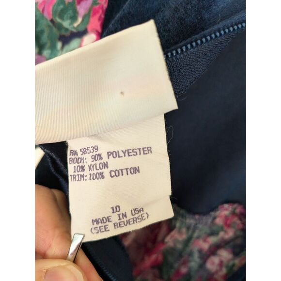 Vintage Kokomo Kids Floral and Velvety Dress - Size 10 - Blue, Pink, Green - Picture 9 of 9